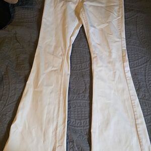 We The Free Cream Flare & Wide Leg Jeans